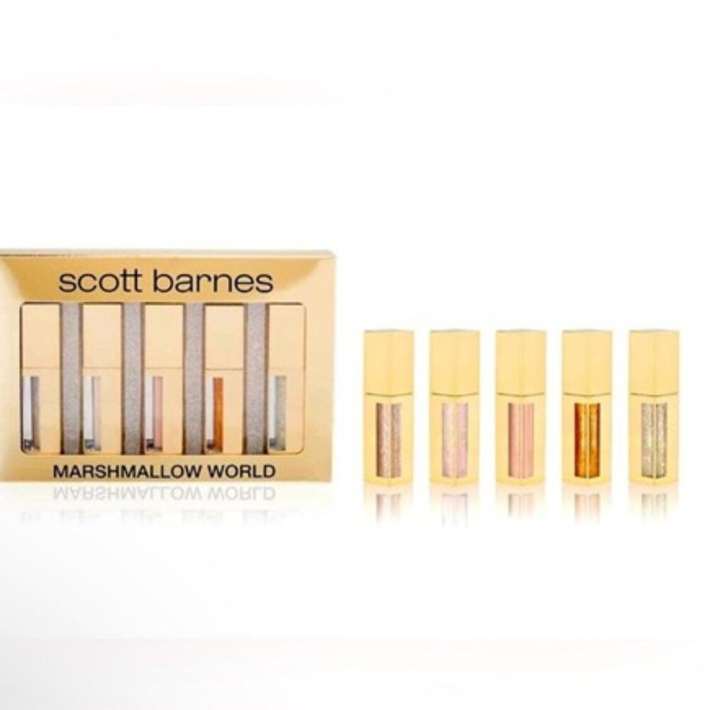 SCOTT BARNES Marshmallow World Lip Gloss Set Limited Edition NIB